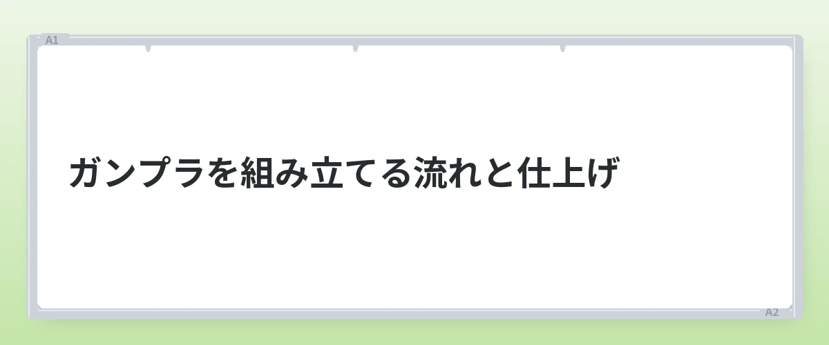 ガンプラを組み立てる流れと仕上げ